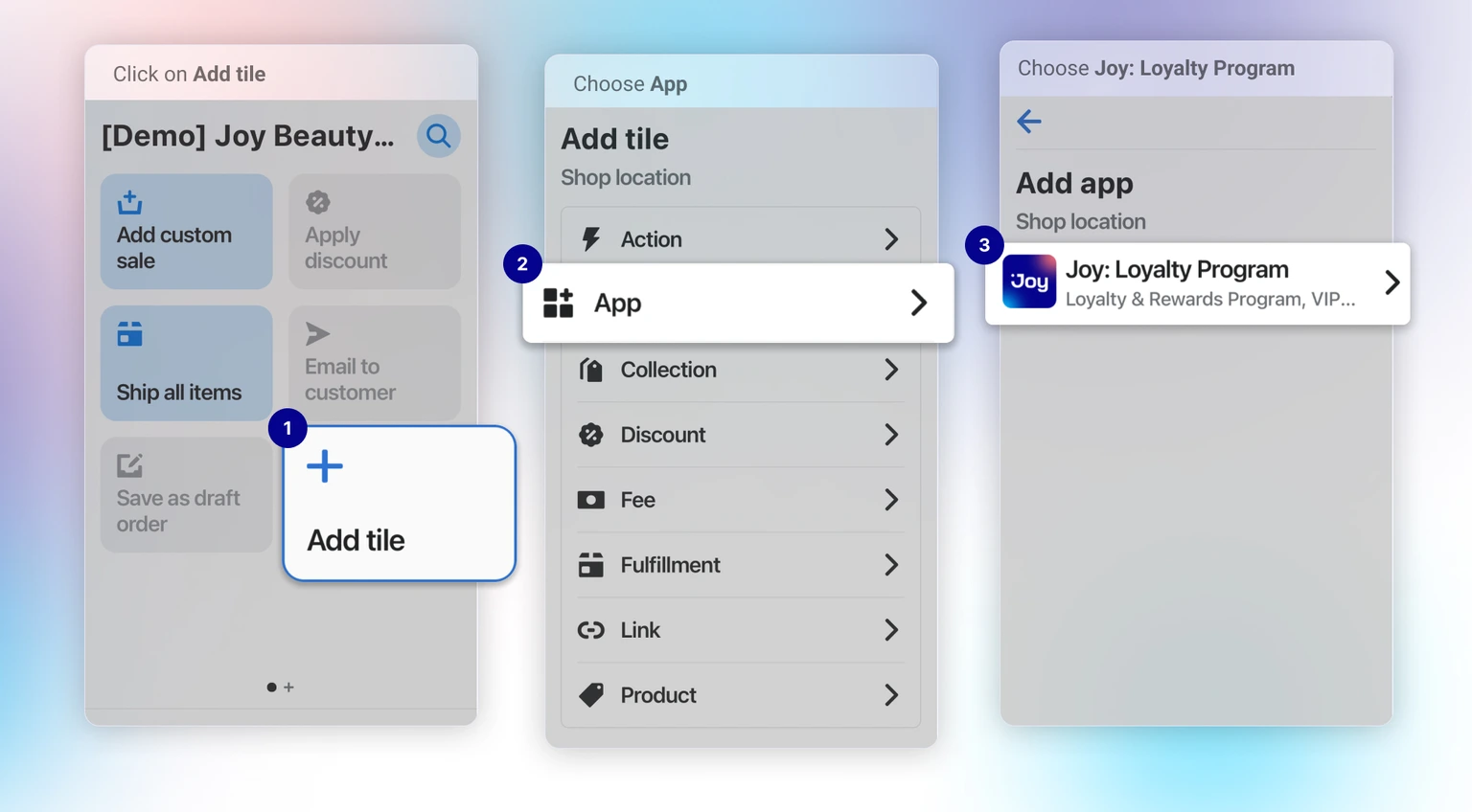Add Joy to the Shopify POS grid (mobile)